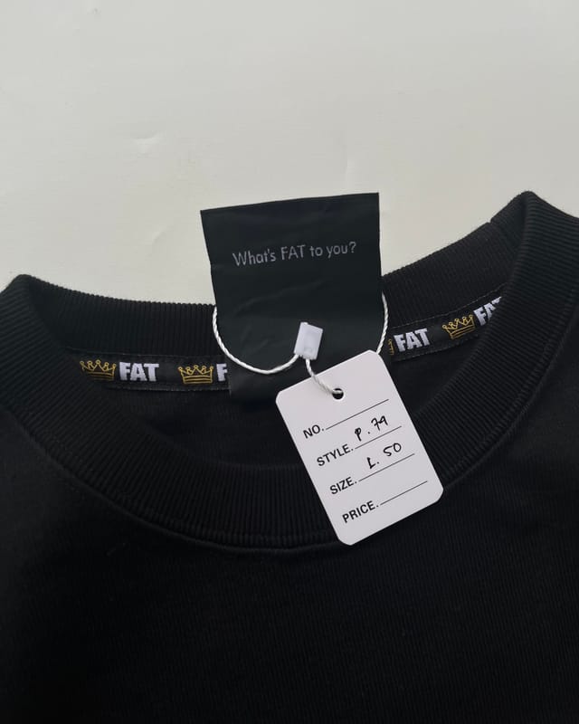 FAT JAPAN Scream Logo Tee Black, foto 7