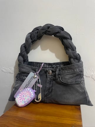 REWORKED BAG FROM ORIGINAL GUESS JEANS tas denim tote bag