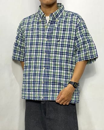Kangol plaid boxy shirt