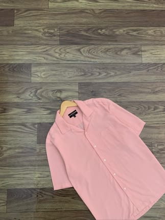 Kemeja TATE Branded Open Collar Short Sleeve Oversize