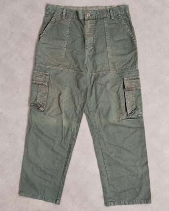 Cargo Pants Olive Green Washed Size 32