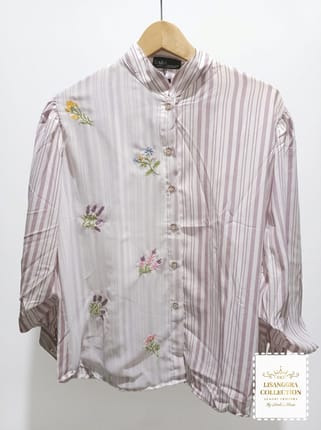 Blus Zara Model Bunga Pink