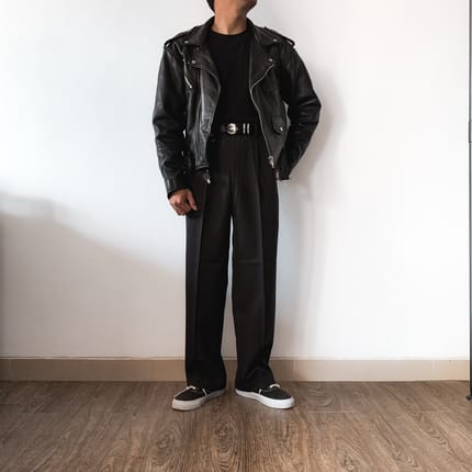 VTG 60’s BLACK STRIPE TAILORED HEAVYWEIGHT