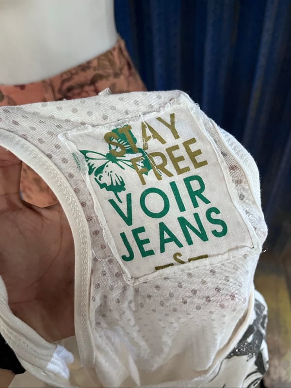y2k white tank top butterfly, foto 4