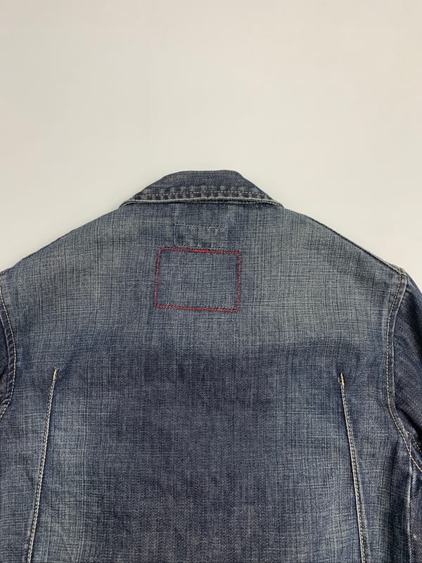 Y2k Levi's Engineered Jeans Denim Jacket Asymmetrical Pocket, foto 9
