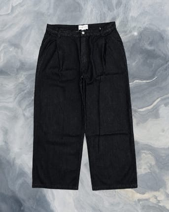 Celana Baggy Denim Pleated Jeans Gombrong LAFUDGE STORE