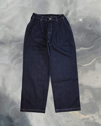 Celana Baggy Denim Pleated Jeans Gombrong KTC CITY