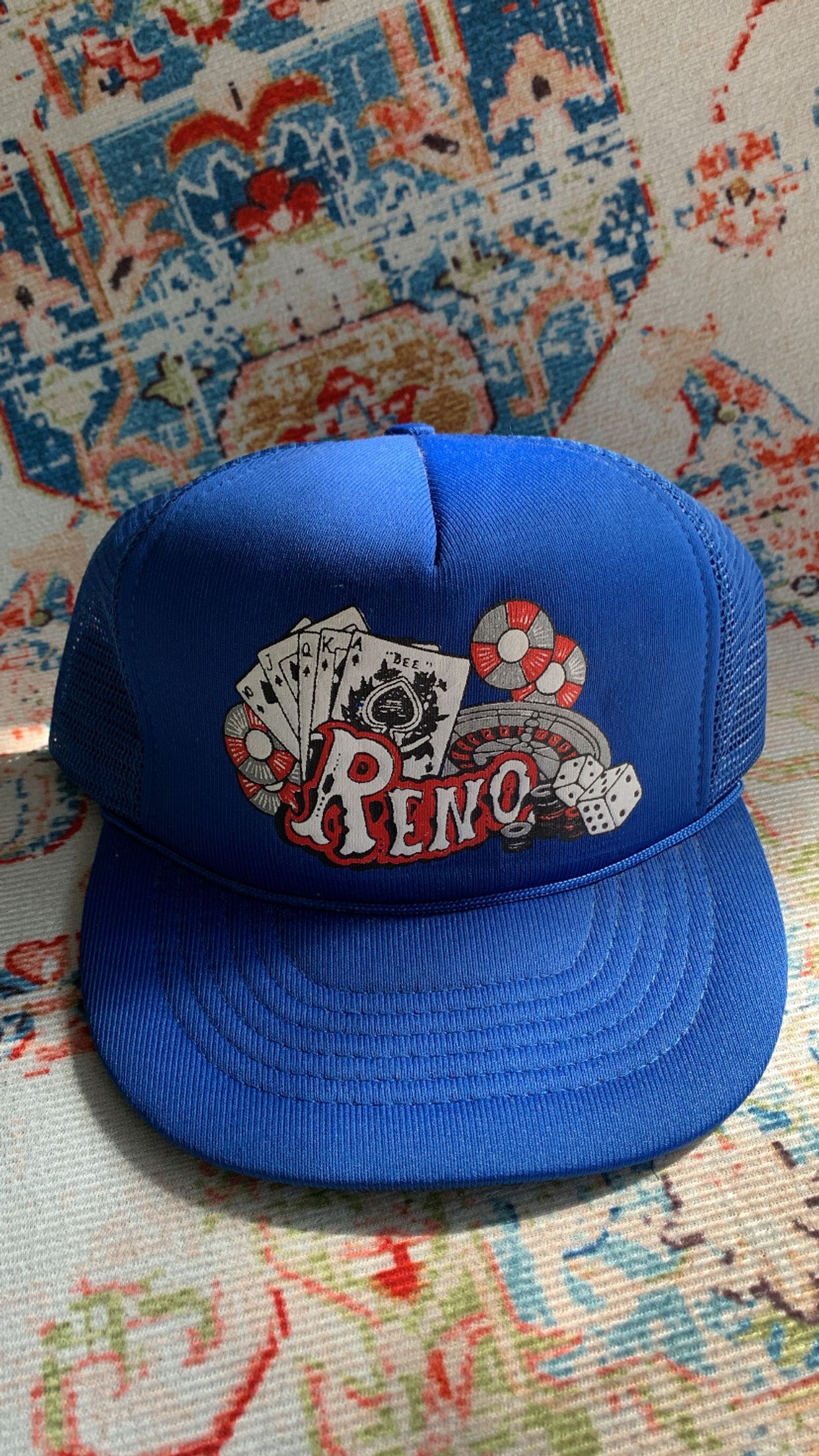 Vintage Streetwear Hat Pria blue