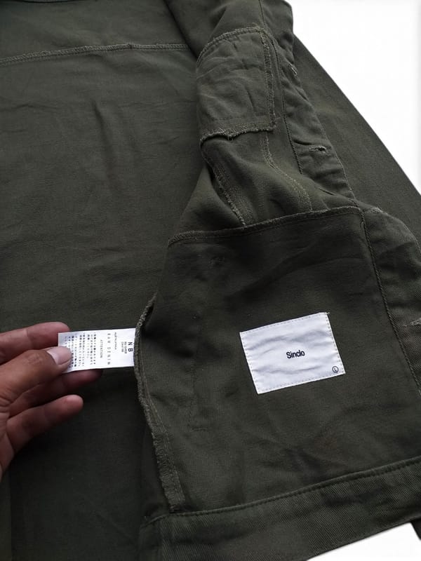 SINCLO TRUCKER SOFT DENIM JACKET GREEN OLIVE, foto 4