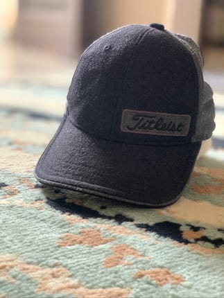 Topi Titleist Hitam Abu 2Tone Mulus Original