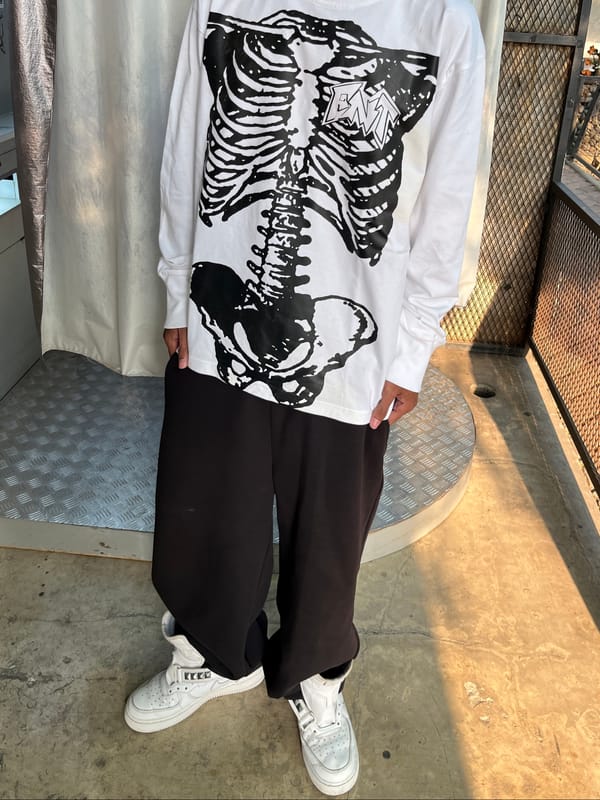 Longsleeve Tshirt Skeleton White, foto 4
