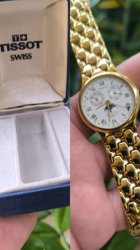 Jam Vintage Tissot Triple Calendar Moonphase, foto 4