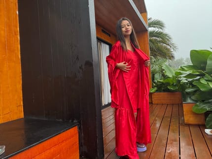 Kimono merah linjery