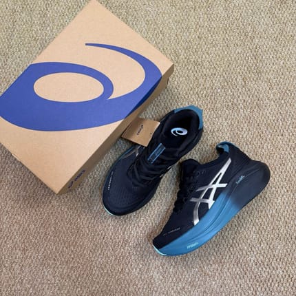 [Termurah] Sneakers - Asics Gel-Nimbus 27 Black Clay Blue