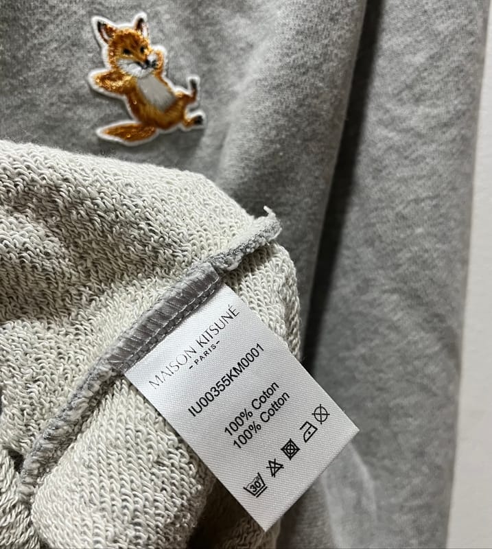 Pullover Hoodie MAISON KITSUNE Chillax Fox Logo Light Grey, foto 7