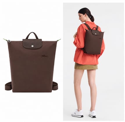 Longchamp lepliage green backpack mocha