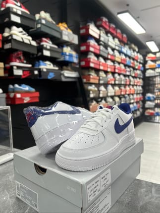 NIKE AF1  WHITE DEEP ROYAL