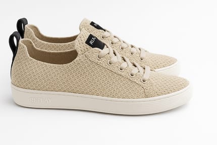 Italian Replay Beige Knit Sneakers – EU 40