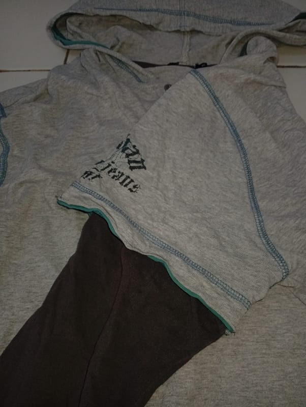 edwin jeans hoodie double layered, foto 2