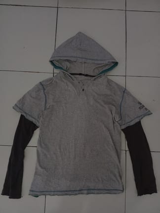 edwin jeans hoodie double layered