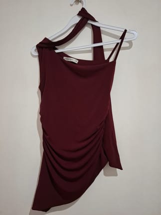 NEW Evertops Maroon Martha Top bukan Karakiri Herpalais Aest