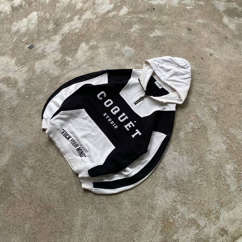 Casual Sweatshirt Pria white black, foto 3