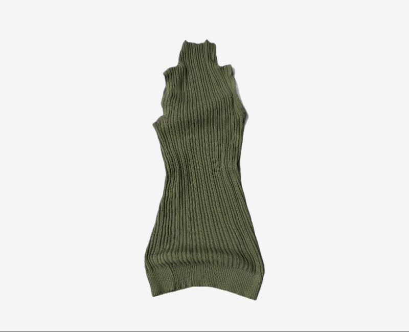 turtleneck sage green sleeveless, foto 2