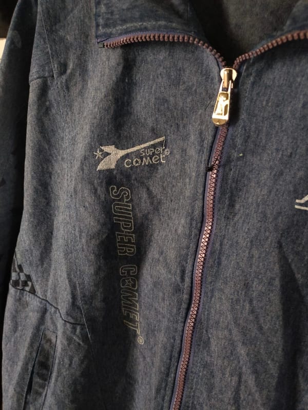 Super Comet Dark Blue Full-Zip Track Jacket with Retro Sport, foto 3