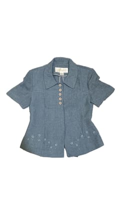 flower button whimsy top