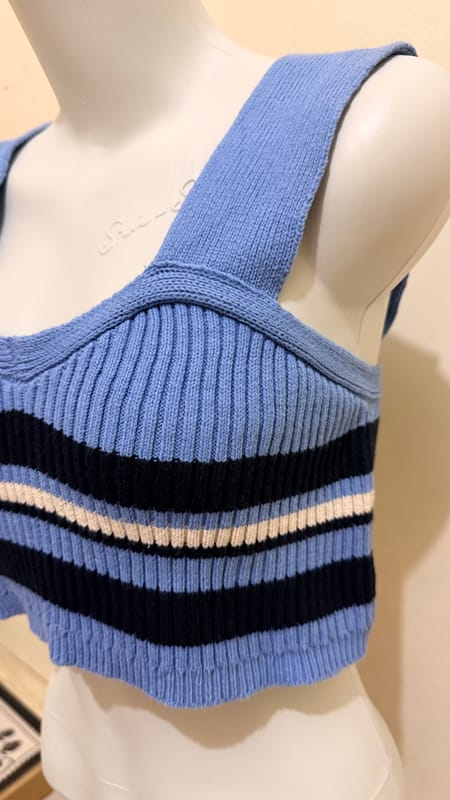 Striped Knit Crop Top, foto 2
