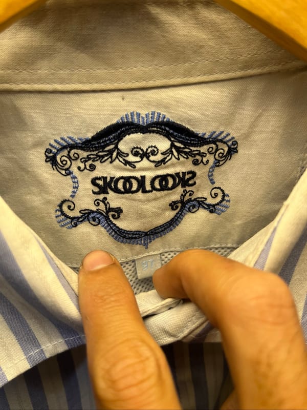Kemeja Katun Pocket Salur, foto 3
