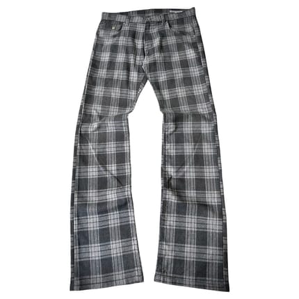 Vintage semantic design tartan flare pants  uk 34