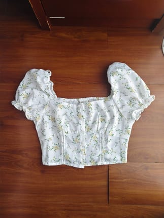 White Square-neck Summer Top