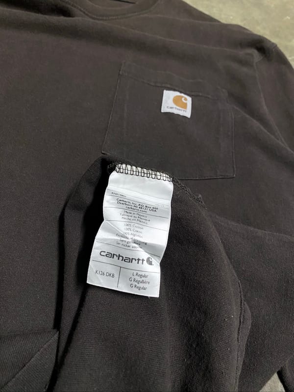CARHARTT POCKET L/S DARKBROWN TSHIRT, foto 6