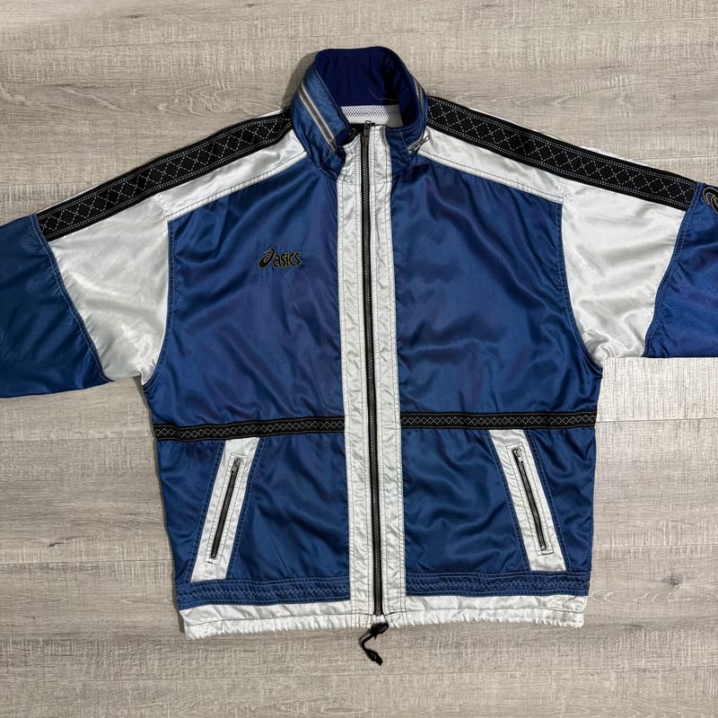 Vintage asics windbreaker jacket, foto 3