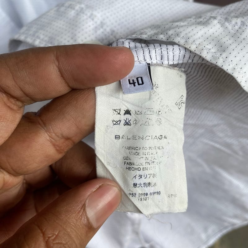 Balenciaga paris mini polka pattern longsleeve shirt, foto 5