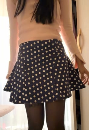 polkadot retro style miniskirt