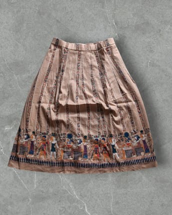 Pinore Egyptian Print Skirt
