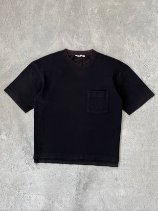 Uniqlo Black Oversized Single Pocket Boxy Tee