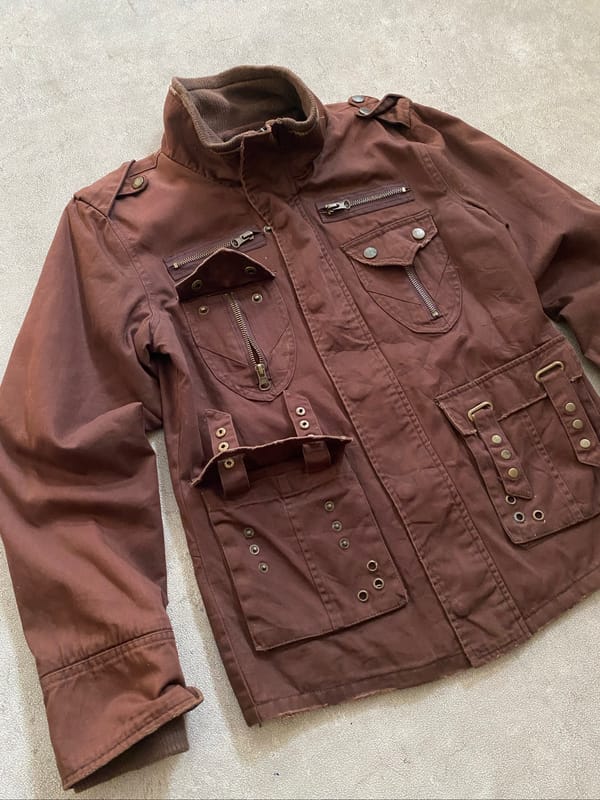 Y2k Grunge Emo Agate  Multi Pocket Cargo Vkei Jacket, foto 2