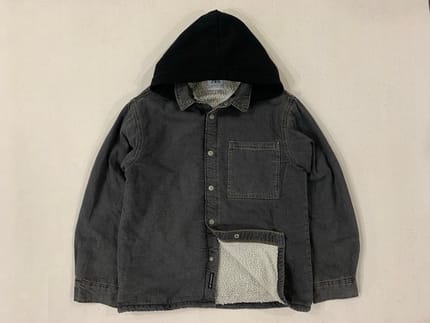 Zara Denim Overshirt Sherpa Lined Jacket