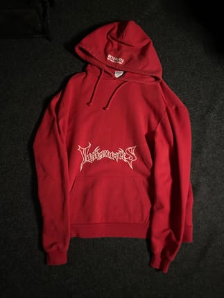 vetements og metal hoodie red seoul ver