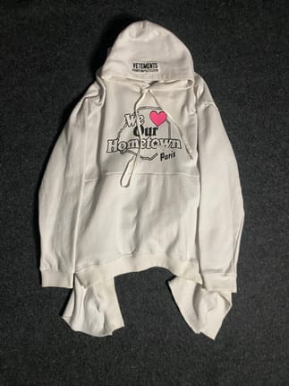 vetements hometown deconstructed hoodie