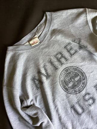 Av1rex US4 Sweater Crewneck Gray Vtg
