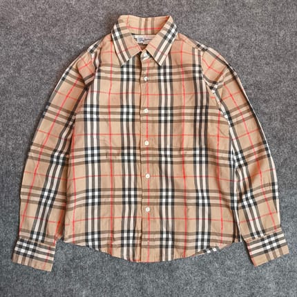 Vtg Burberrys nova check logo all over print