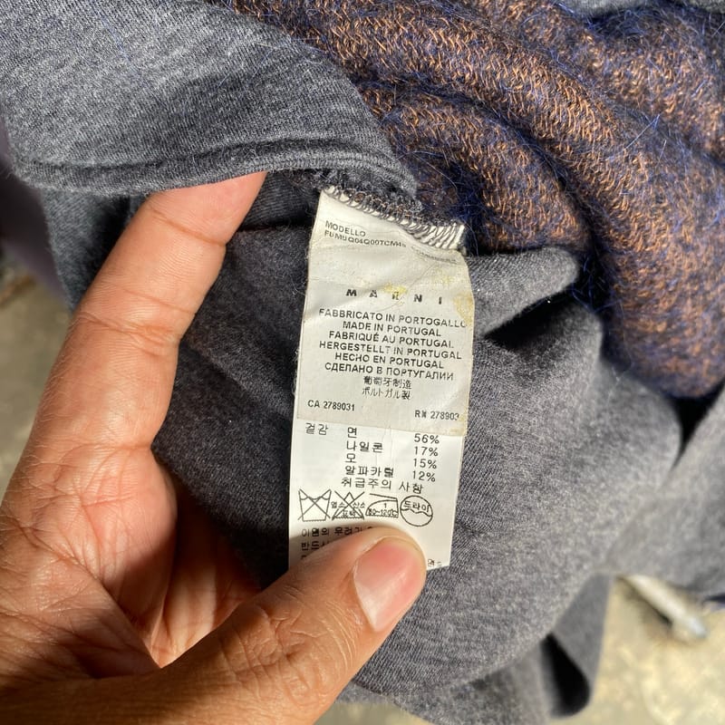 Marni alpaca fur panel crewneck, foto 5