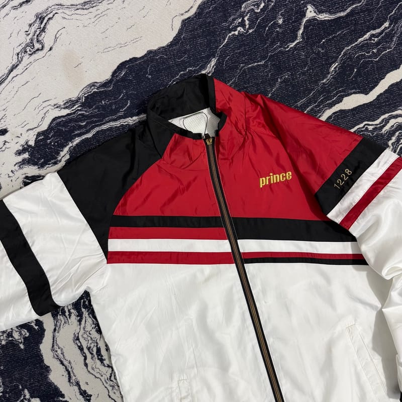 Prince colorblock jacket red white, foto 4