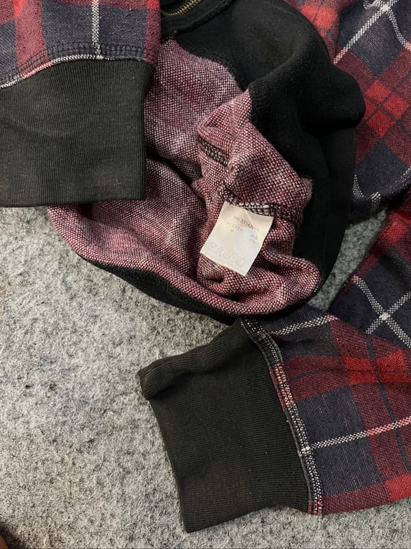 Black Number Tartan Zip Hoodie, foto 4