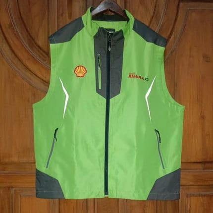 SAFELAND Vest Parasut Waterproof Pria Hijau Abu Bigsize