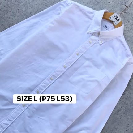 Kemeja Putih Oxford Uniqlo (L)